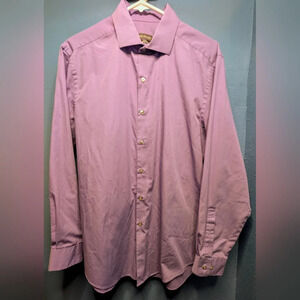 Van Heusen men's L 32/33 light purple long sleeve button down dress shirt